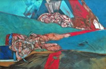 Movimiento en rojo (1999) 97×146 cm